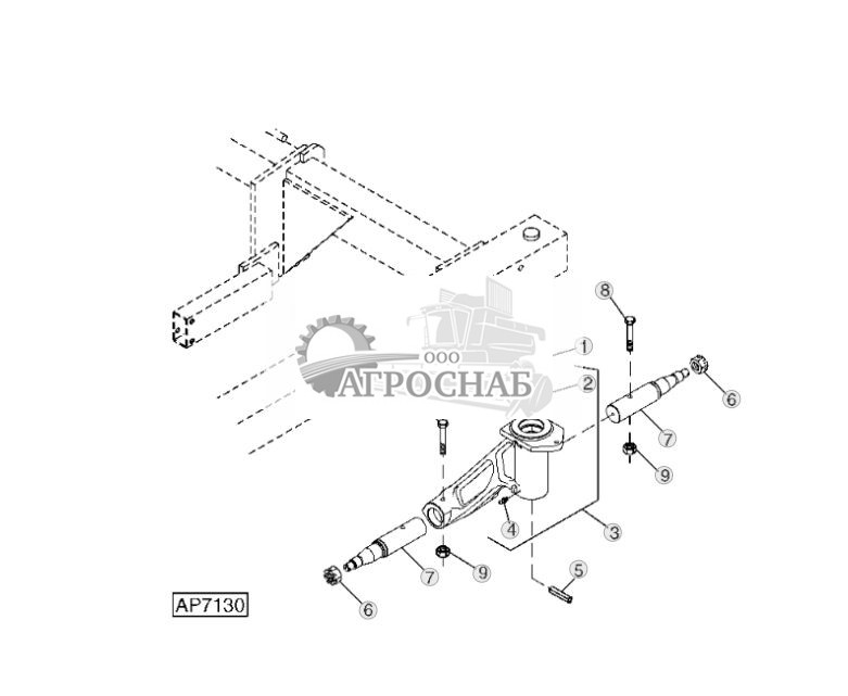 Шарнир самоустанавливающегося колеса главной рамы - ST136335 16.jpg